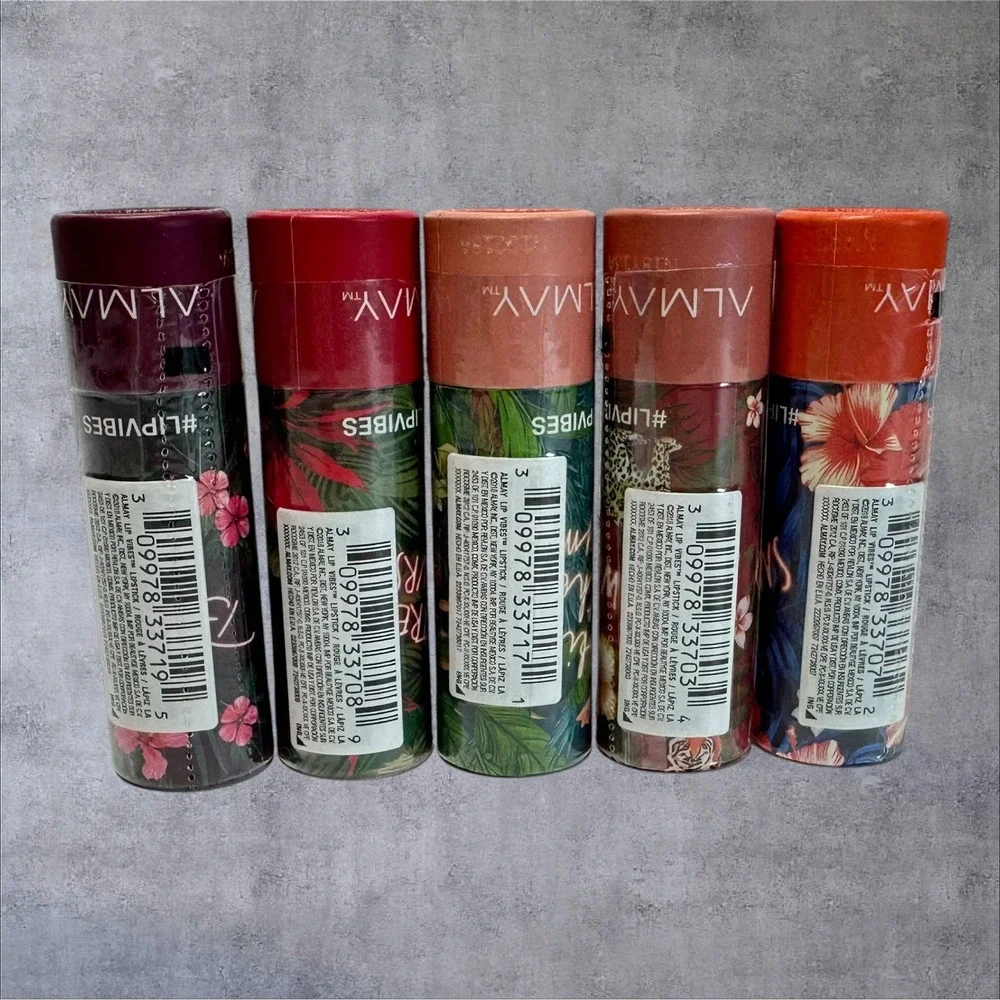 Almay‎ Lip Vibes Lipstick Set 5pc New Matte Cream Bundle